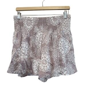 Women's NWT Lotus and Luna 100% Rayon  Handcrafted Smocked Casual‎ Shorts L/XL